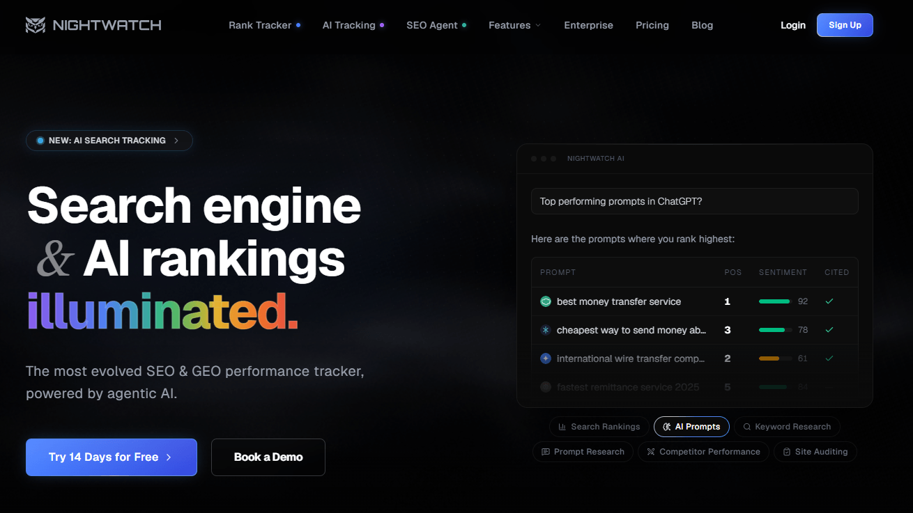 Nightwatch homepage